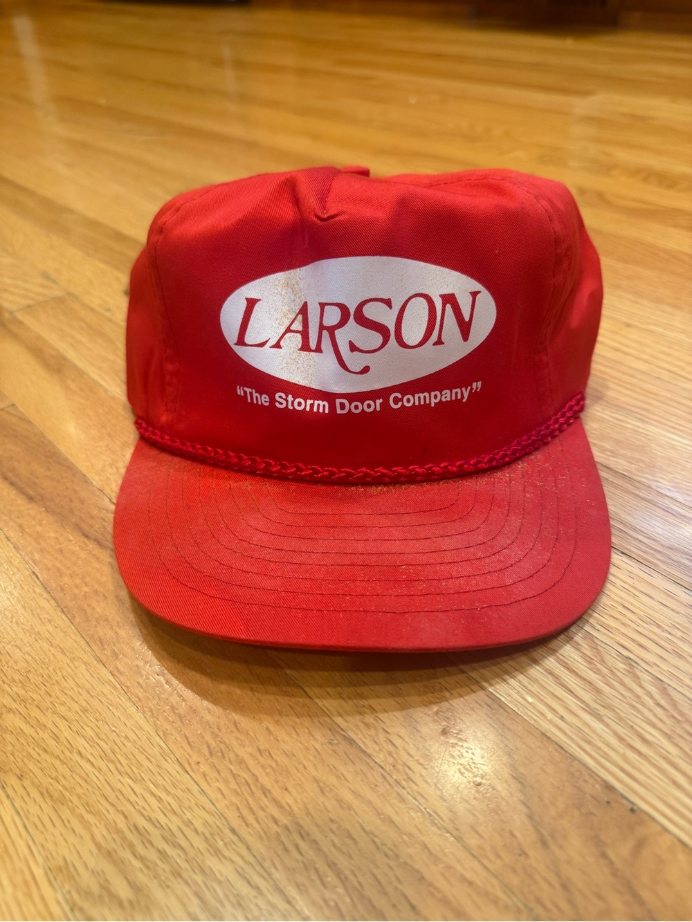 Larson The Storm Door Company Red Logo Trucker Hat